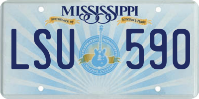 MS license plate LSU590