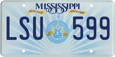 MS license plate LSU599