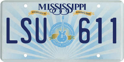 MS license plate LSU611