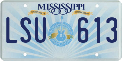 MS license plate LSU613