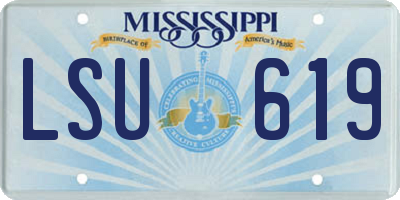 MS license plate LSU619