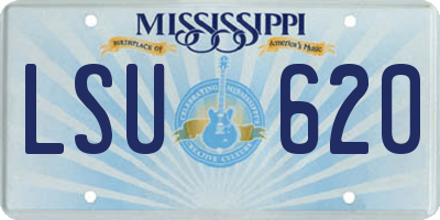 MS license plate LSU620