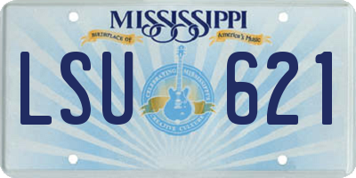 MS license plate LSU621
