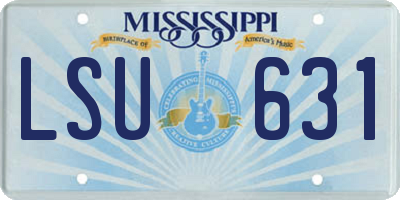 MS license plate LSU631