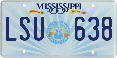 MS license plate LSU638