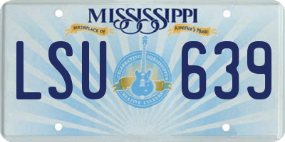 MS license plate LSU639