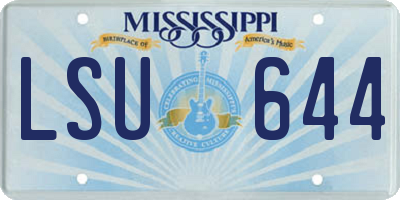MS license plate LSU644