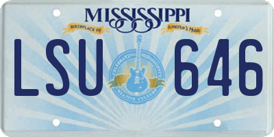 MS license plate LSU646