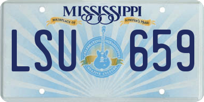 MS license plate LSU659