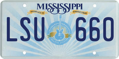 MS license plate LSU660