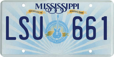 MS license plate LSU661
