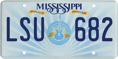 MS license plate LSU682