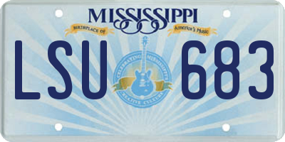 MS license plate LSU683