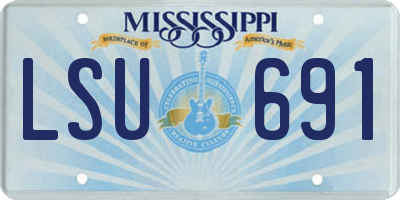 MS license plate LSU691