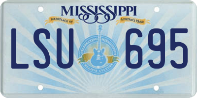 MS license plate LSU695