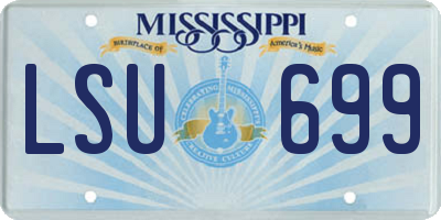 MS license plate LSU699