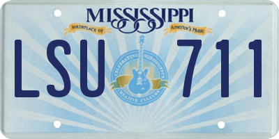 MS license plate LSU711