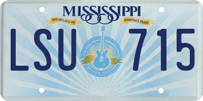 MS license plate LSU715