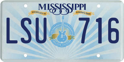 MS license plate LSU716