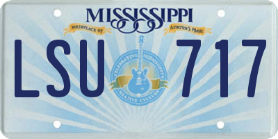 MS license plate LSU717