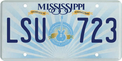 MS license plate LSU723