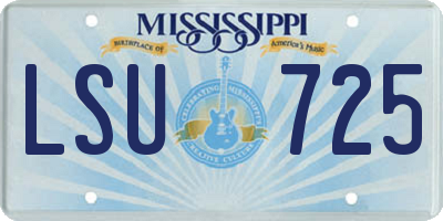 MS license plate LSU725
