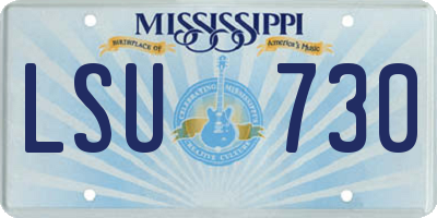 MS license plate LSU730