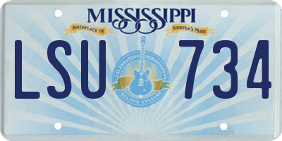 MS license plate LSU734