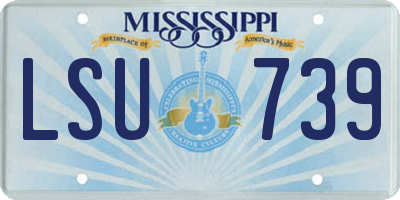 MS license plate LSU739