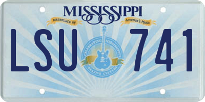 MS license plate LSU741