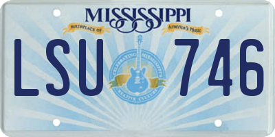 MS license plate LSU746