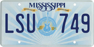 MS license plate LSU749