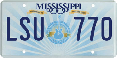 MS license plate LSU770