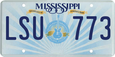 MS license plate LSU773