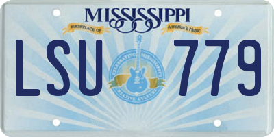 MS license plate LSU779