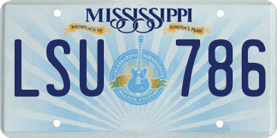 MS license plate LSU786