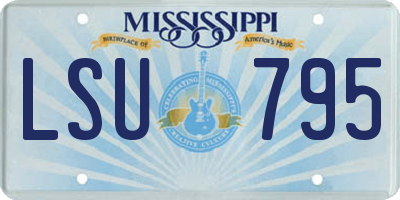 MS license plate LSU795