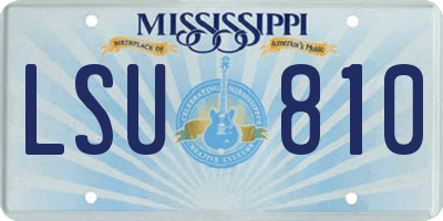 MS license plate LSU810