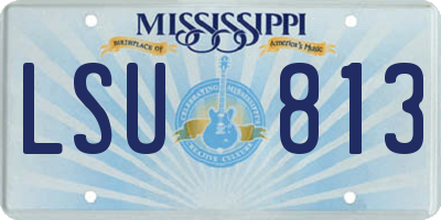 MS license plate LSU813