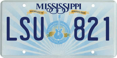 MS license plate LSU821