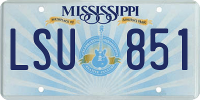 MS license plate LSU851