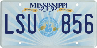 MS license plate LSU856