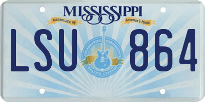 MS license plate LSU864