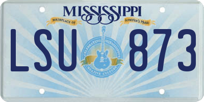 MS license plate LSU873