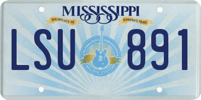 MS license plate LSU891