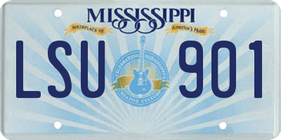 MS license plate LSU901