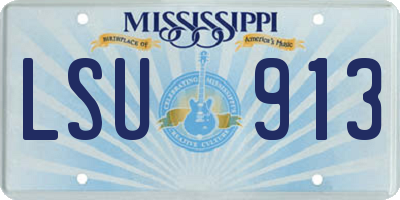 MS license plate LSU913