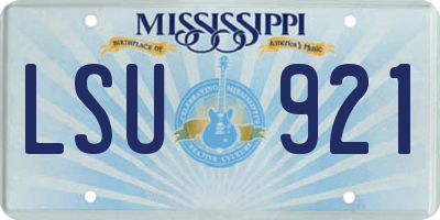 MS license plate LSU921