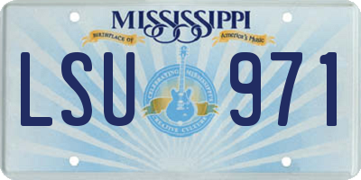 MS license plate LSU971