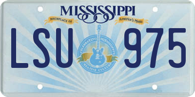 MS license plate LSU975